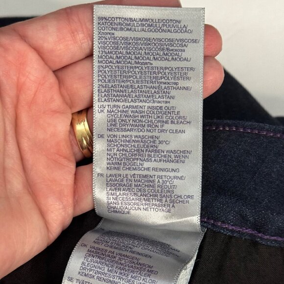 NYDJ Women's Skinny Jeans - Dark Blue EUC - Picture 8 of 11